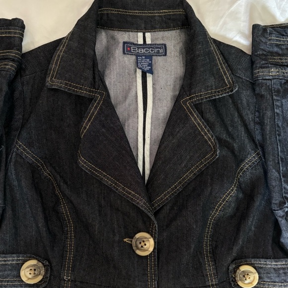 Baccini - Women's Plus Size Denim Jean Jacket - Size 1X - Picture 5 of 8